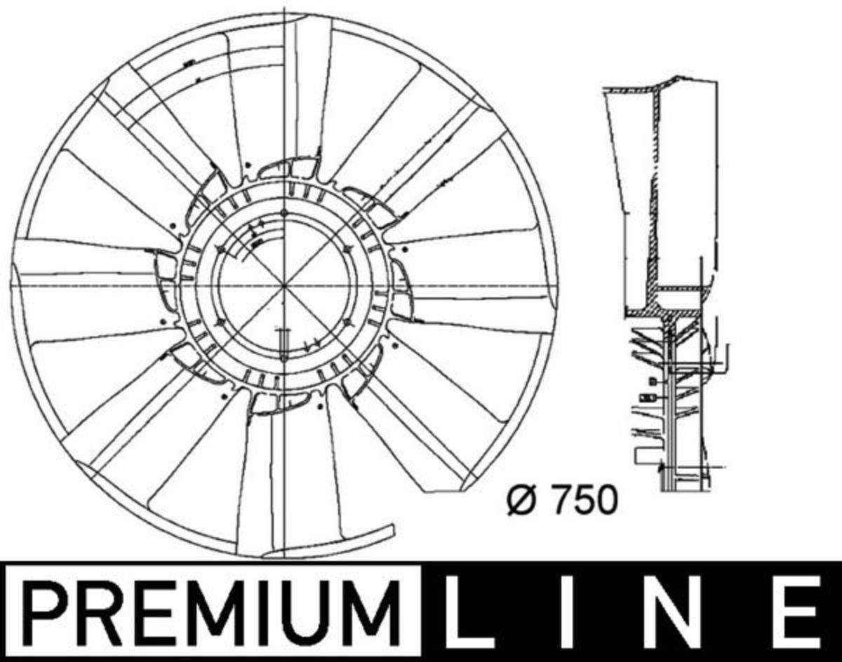 Lüfterrad, Motorkühlung MAHLE CFW 34 000P