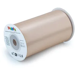 Creativery 100mm Satinband 10m Schleifenband Geschenkband Dekoband Breites Stoffband Sand Beige