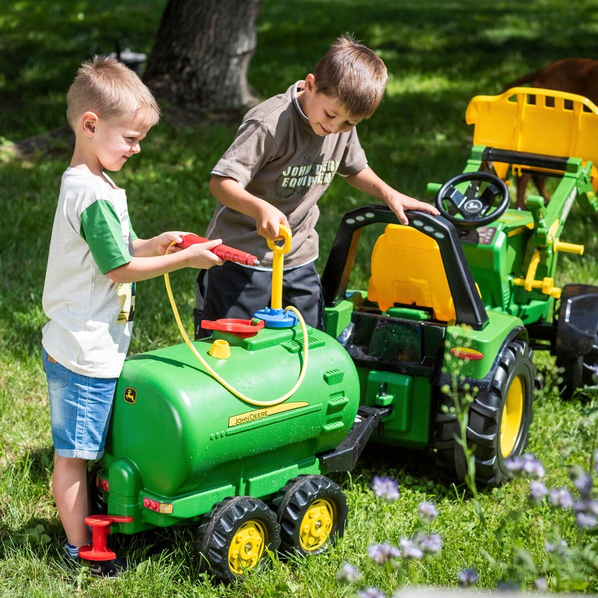 Kinderfahrzeug-Anhänger ROLLY TOYS "John Deere", grün, Spielfahrzeug-Anhänger, KinderB:44cm H:62cm L:98cm, Kunststoff, Kinderfahrzeug-Anhänger, Tanker für Trettraktoren, B:44cm H:62cm L:98cm