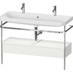 Duravit Happy D.2 Plus Möbelwaschtisch-Kombination HP4854O39390000 117,5x49cm, mit Metallkonsole, nordic weiß seidenmatt