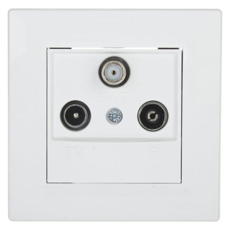Schneider Electric Durchgangs-RTV-SAT-Antennendose 4dB weiss - EPH3500221 (Antennendose) (EPH3500221)