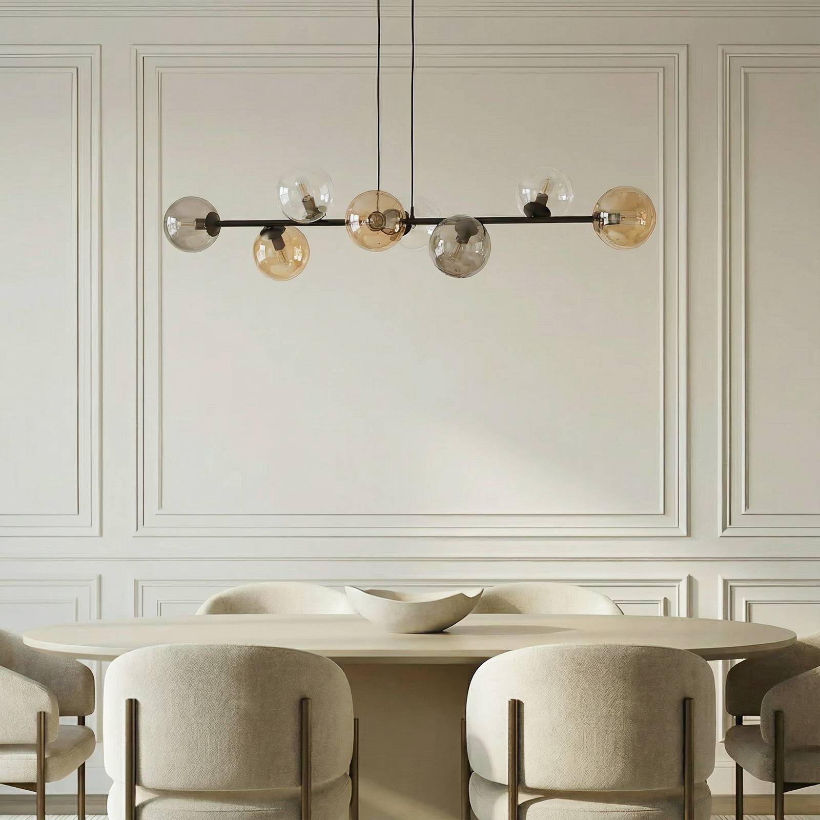 Pendant Light Glassy EMIBIG LIGHTING, dimmable, Black, Living / Dining Room, Glass, Modern, Ceiling Light