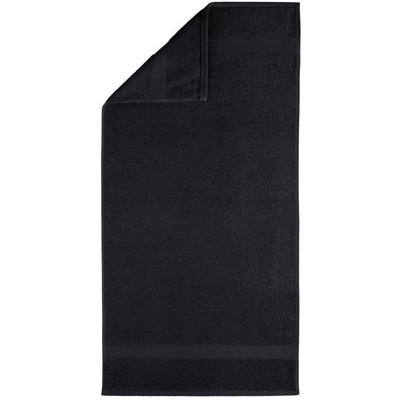 Handtücher EGERIA "Diamant", schwarz, B:50cm L:100cm, Frotteevelours, Obermaterial: 100% Baumwolle, Handtücher, Uni Programm mit schmaler Bordüre, 100 % Baumwolle