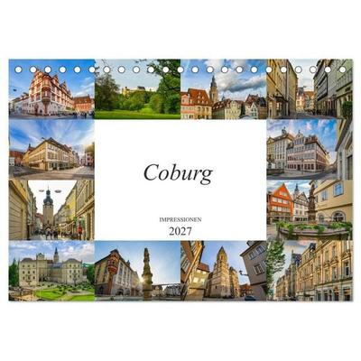 Coburg Impressionen (Tischkalender 2027 DIN A5 quer), CALVENDO Monatskalender