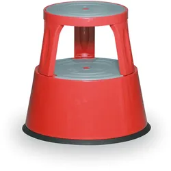 Metall-Tritthocker, rot