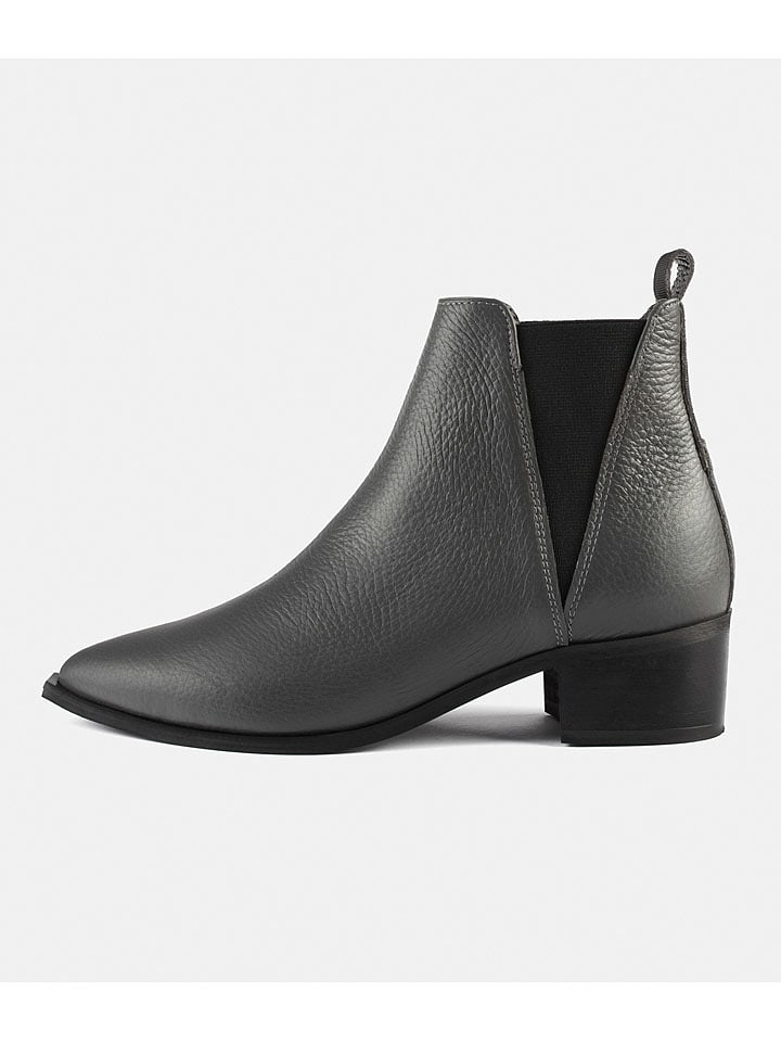 loft37 Leder-Chelsea-Boots "Northern Star" in Grau - 38
