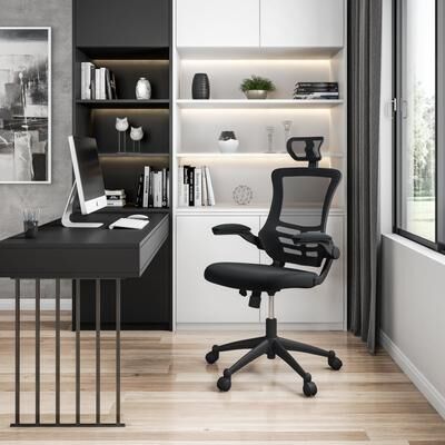 Kodotan sofa Techni Mobili Modern High-Back Mesh Executive Office Chair with Headrest and Flip-Up Arms, Black