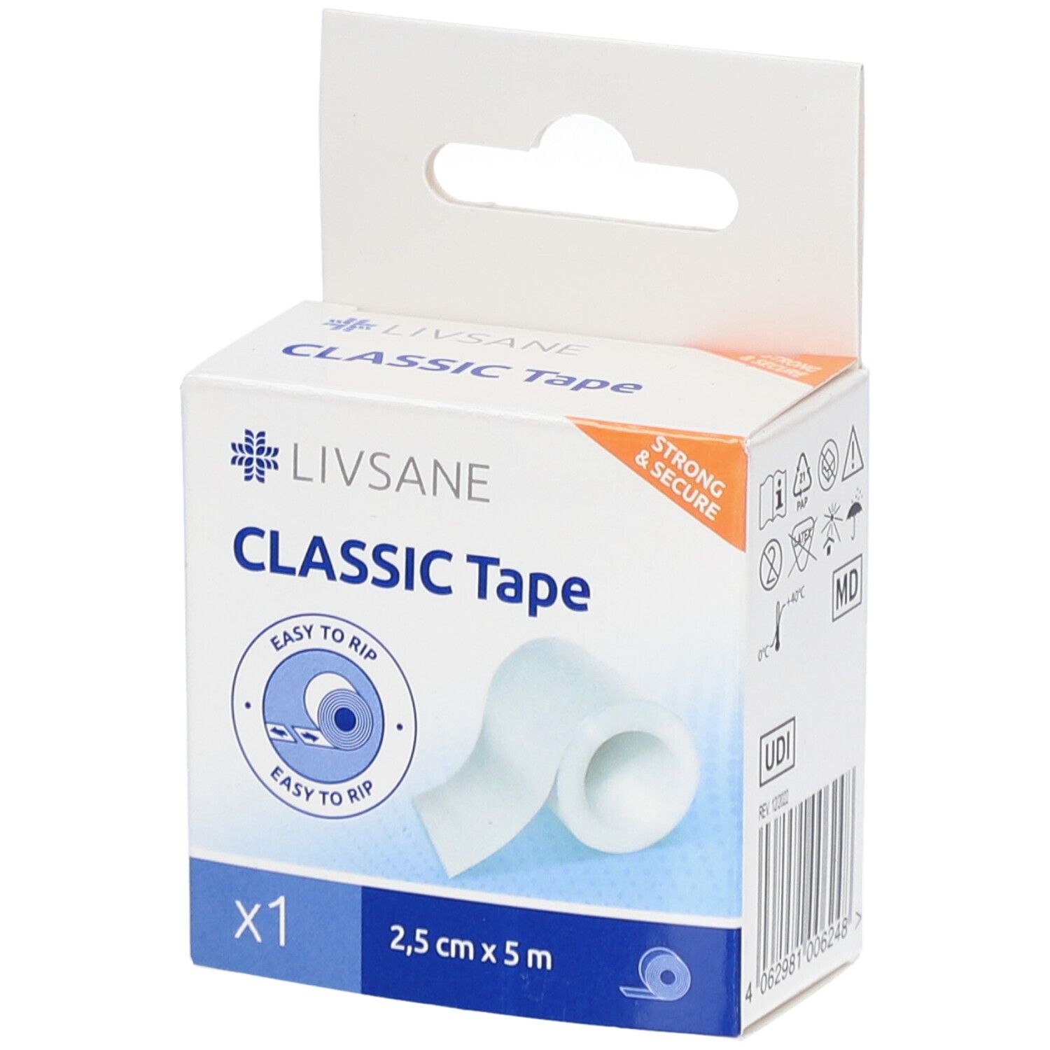 Livsane Classic Fixierpflaster 2.5cmx5m 1 St Pflaster