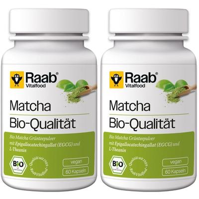 Raab Vitalfood Matcha Bio Kapseln 2x 2x60 St