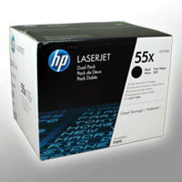 2 HP Toner CE255XD 55X Doppelpack schwarz