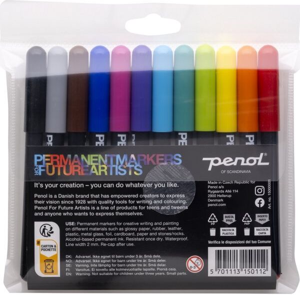 Penol Future Artist Permanente Markere   12 Farver