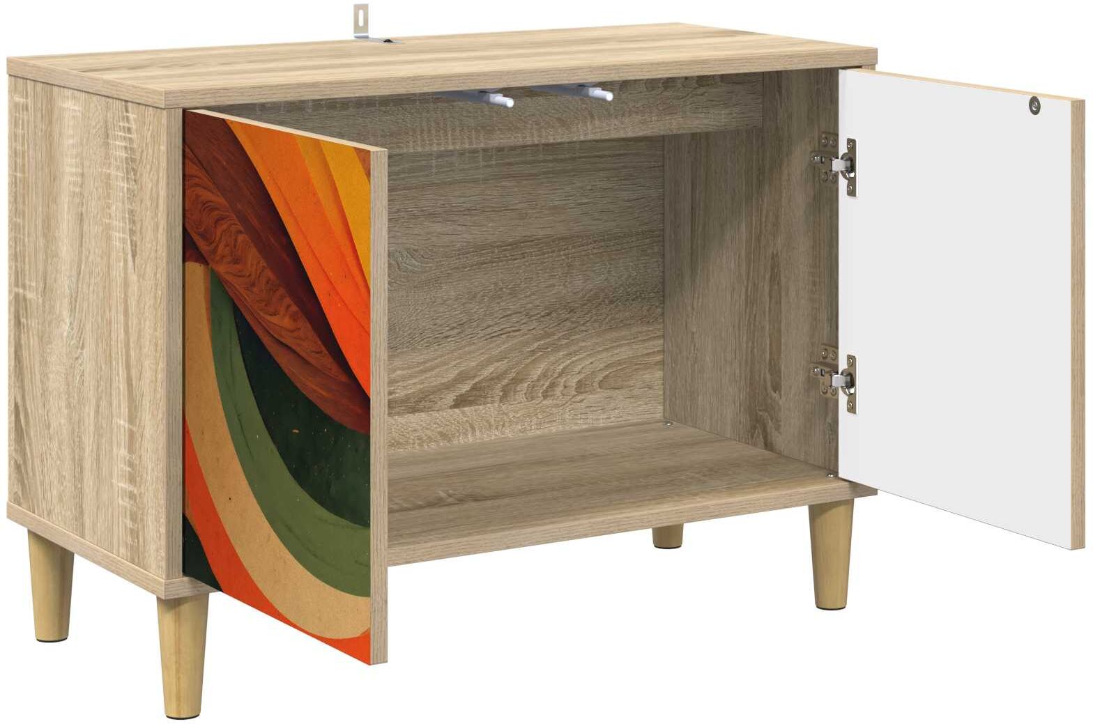 vidaXL Meuble TV BONN 69 x 33 x 50 cm Sonoma Bois d'ingénierie
