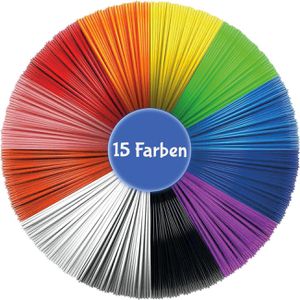 Filapen Filapen Filament PCL, 15 Farben, für  FP-01 3D-Stift, 20 Stück, 100m