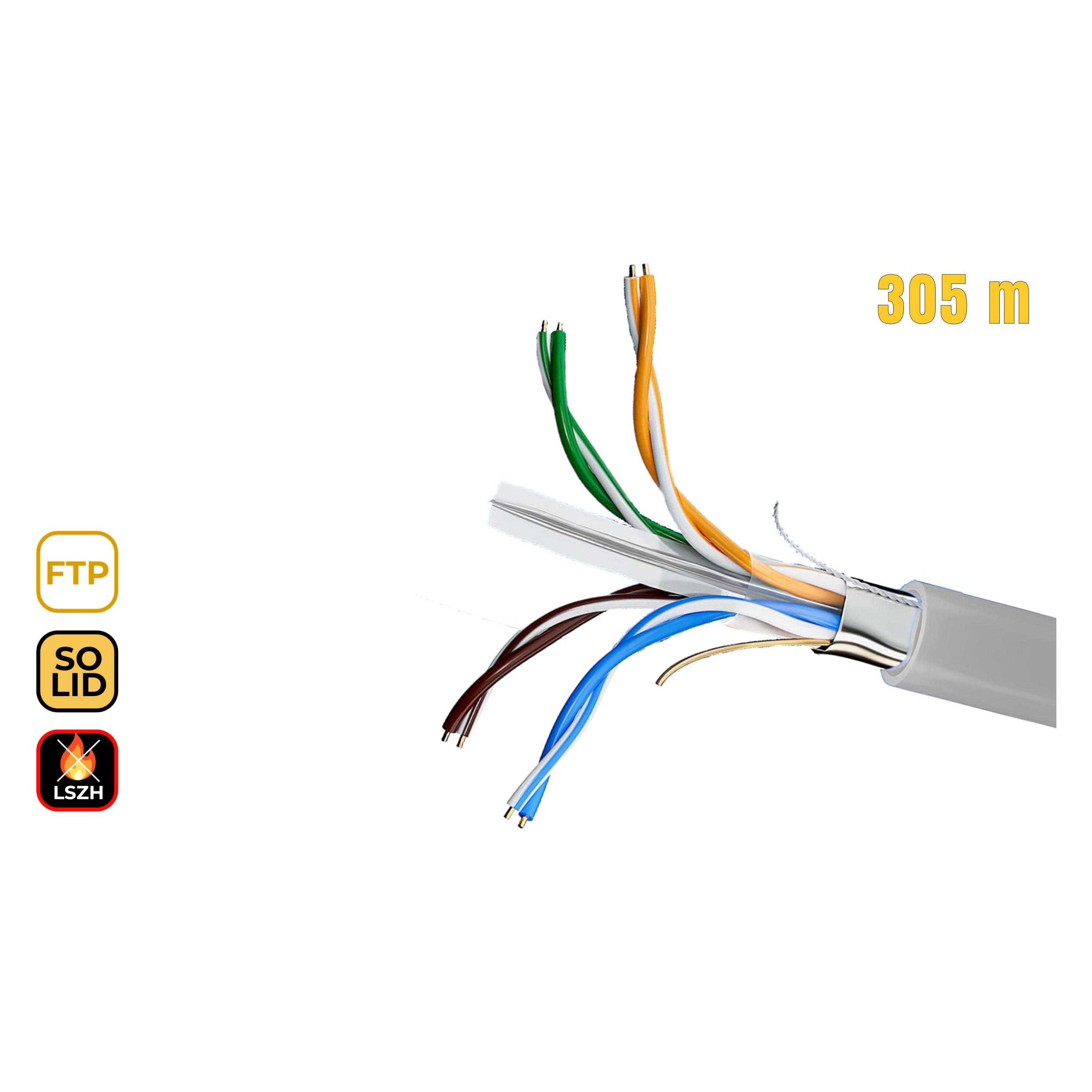 Phasak PHR 6312 Netzwerkkabel Weiss 305 m Cat6 F/UTP (FTP) (F/UTP, CAT6, 305 m) (PHR 6312)