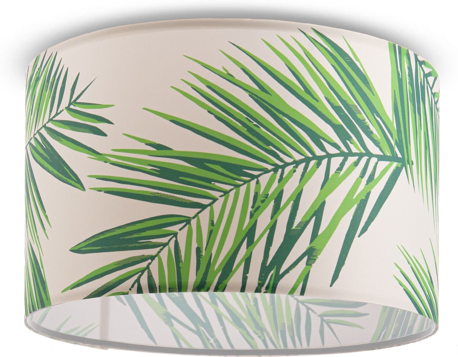 PACO HOME Deckenleuchte "Ostende 537", weiß, 1, Ø 38cm, Leuchten, Schlafzimmerlampe Lampenschirm Deko Wohnzimmer Deckenleuchte Palme, Deckenleuchte
