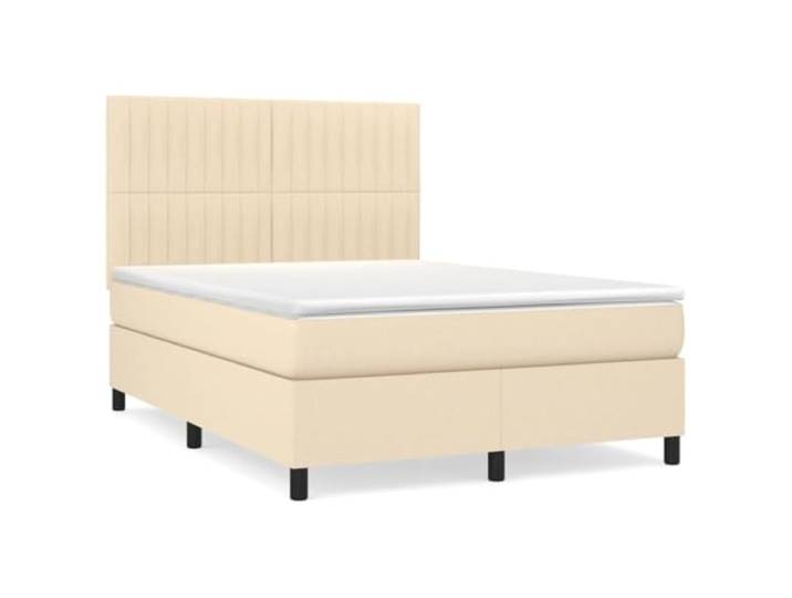 PUGYNBK Bett 140 x 190 cm mit Taschenfederkernmatratze Verstellbares Kopfteil, mittlere Festigkeit, atmungsaktiver Stoff, inklusive Montageanleitung (evtl. nicht in deutscher