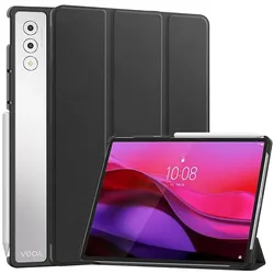 Just in Case PU-Leder Book Hülle Schwarz Lenovo Yoga Tab Plus (Lenovo Yoga Tab Plus), Tablet Hülle, Schwarz
