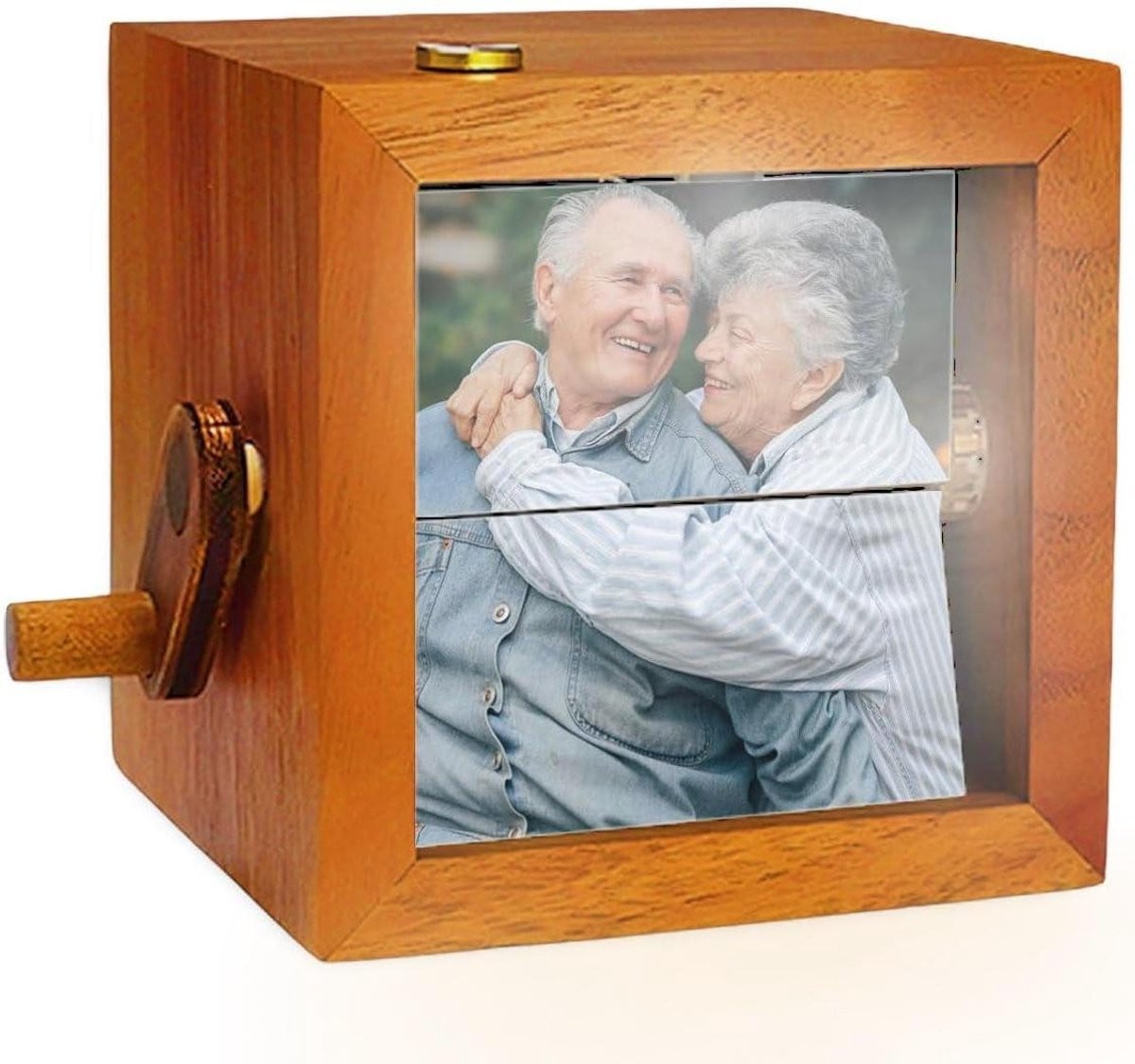 Gepersonaliseerd Fotoalbum Flipbox Herinneringen met Licht voor 8 of 16 Foto's - Meerkleurig