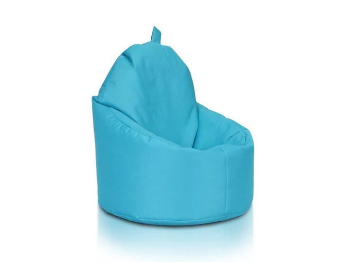 Pouf Fauteuil Siège Haut Poignée Polyester Imperméable Extérieur Relax Rembourré Confort Bleu Ciel Nc7 XL