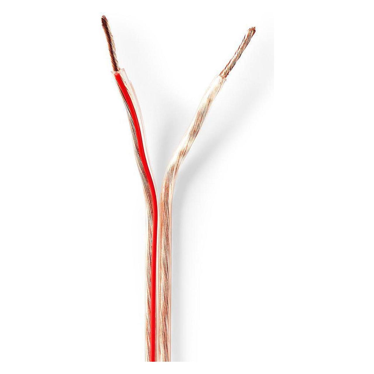 Nedis Lautsprecherkabel - Rolle - 15 M - 2X 1,50 mm2 - Transparent (15 m, 1.50 mm²) (CABR1500TR150)