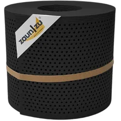 zaun zu® Sichtschutzstreifen Rille Gelocht 20 Prozent PP Streifen Schwarz 26m