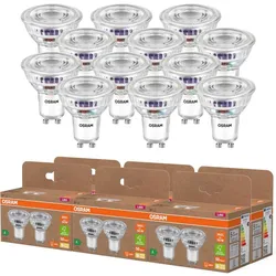 12er Set OSRAM GU10 LED Strahler besonders effizient 36 ° 2W wie 50W 2700K warmweißes Licht