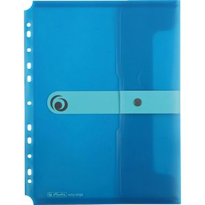 Herlitz Dokumententasche 11292943, easy orga to go, A4, blau, für 50 Blatt, abheftbar, 6 Stück