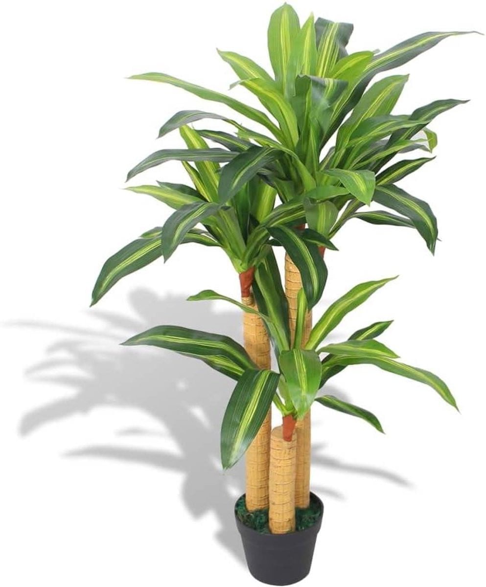 Kunstplant Drakenboom Groen - Decoratieve kunstboom in pot - Hoogte: 100 cm