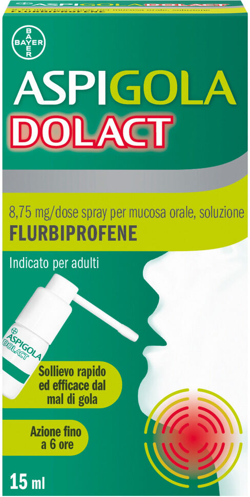 BAYER SpA Aspi Gola DolAct, Spray Flurbiprofene 8,75 mg, 15 ml