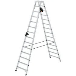 PROREGAL Stufen-Stehleiter beidseitig begehbar 2x14 Stufen