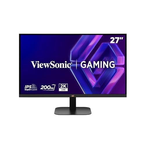 ViewSonic VX2757-2K-PRO 27 inch Gaming Monitor 2K WQHD, 200Hz, 1ms MPRT, IPS, G-Sync compatible, HDR10