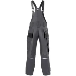 Magni, Arbeitshose, E/D/E FORTIS H-Latzhose 24, Dark grey/black, Gr. 64 (64)
