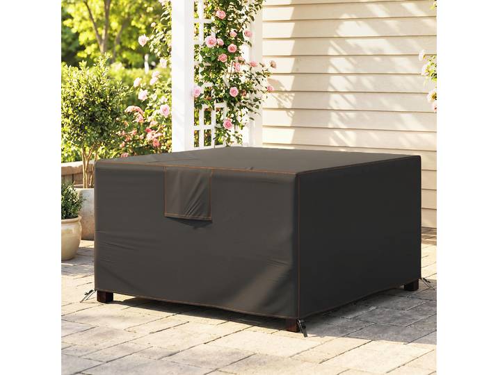 Outsunny Housse Mobilier Jardin Étanche UV 125x125x74cm Noir