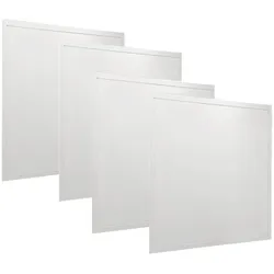 LED Einbaupanel quadratisch Deckenpanel Einbaulampe Einbauleuchte Alu weiß, 36W 4320Lm neutralweiß, LxBxH 59,5x59,5x3,3 cm, 4er Set