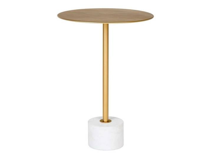 House Nordic Couchtisch Lecco Couchtisch, Ecktisch Ø41cm Marmor Messing