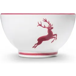 Gmundner Keramik Bordeauxr. Hirsch, Müslischale gross (Ø 14cm), Schüssel + Schale