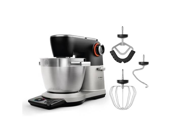 Bosch Küchenmaschine Serie 8, NEU, 9 Automatikprogramme, Waage, Timer, 7 Stufen, 6l Edelstahl-Schüssel, Knethaken, Rührbesen, Silikonbesen, spülmaschinenfest, 1.800 W, MUMS8ZS00