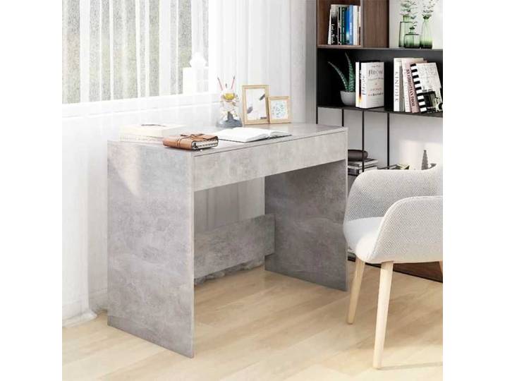 Gris Bureau gris béton 101x50x76 5 cm bois d'ingénierie - Table de travail H9001