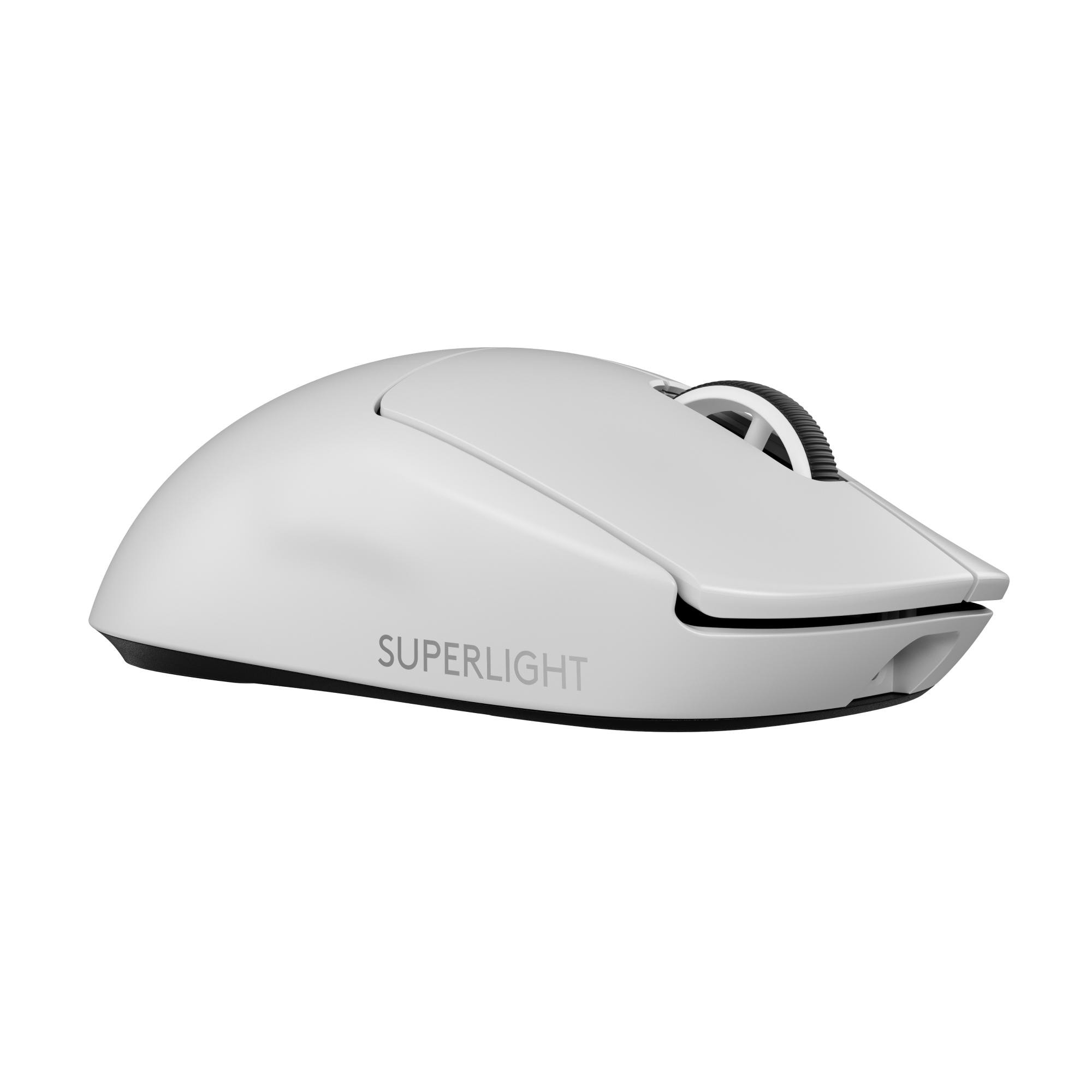 Logitech Gaming Logitech PRO X SUPERLIGHT 2 SE Weiß Gaming Maus, Kabellose LIGHTSPEED Technologie, Hero 2 Sensor, 44.000 DPI 910-007556