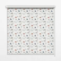 INNENROLLO - Fensterrollo - Rollo - 150x140 cm - Berge Regen Tiere