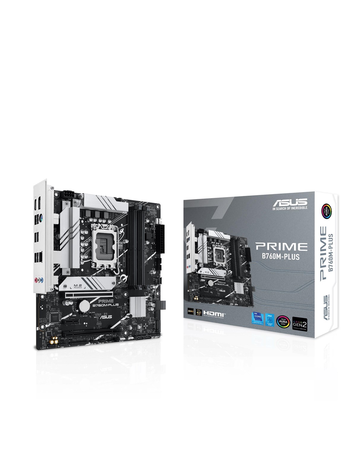ASUS PRIME B760M-PLUS Mainboard - Intel B760 - Intel LGA1700 - DDR5 RAM - Micro-ATX