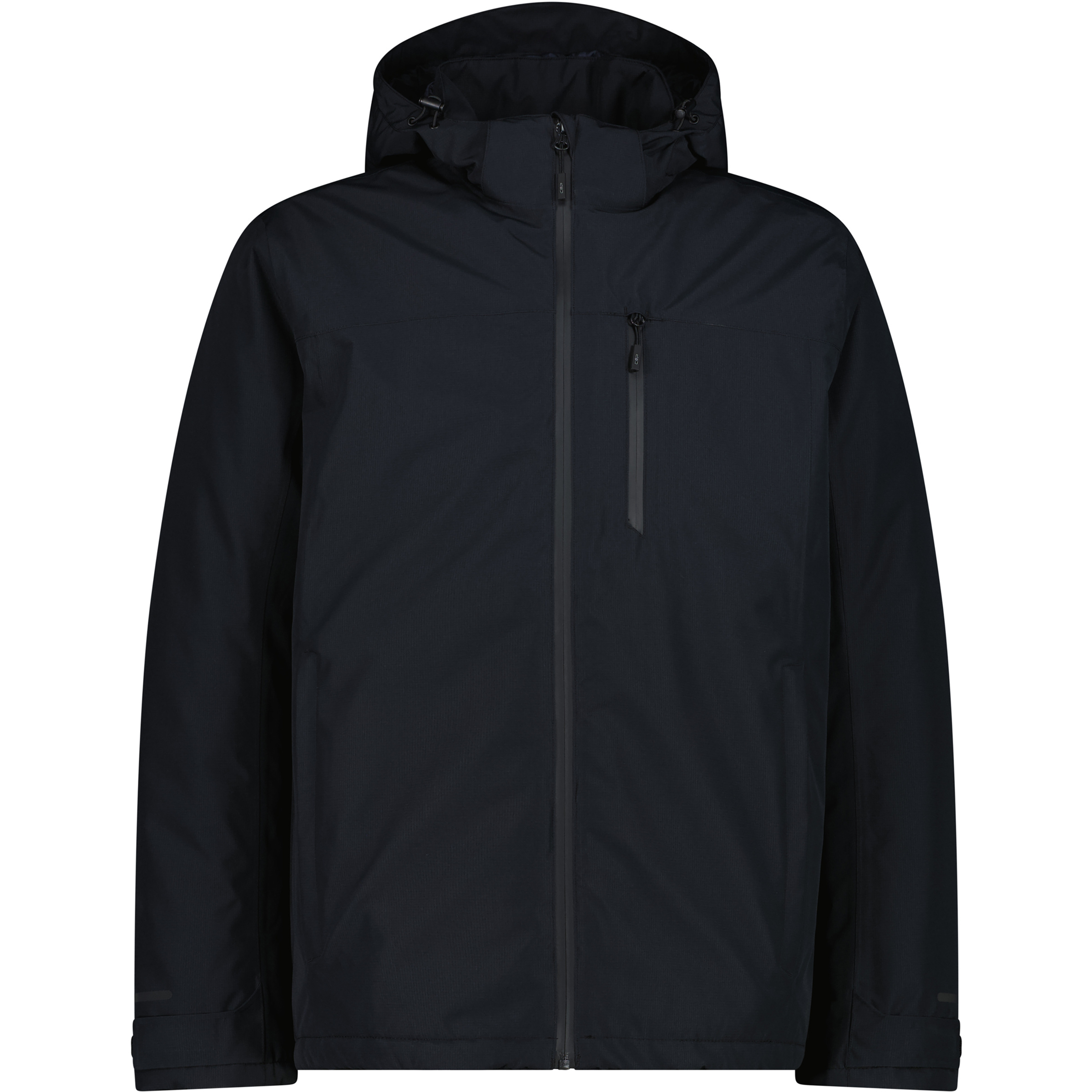 CMP Zip Herren Kunstfaserjacke schwarz Größe XXL Trekking Wasserdicht Wasserabweisend