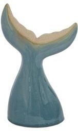 IH Casa Decor Ceramic Blue Whale Tail Figurine