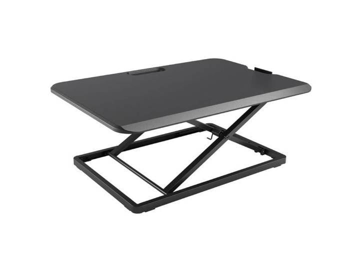 Poste de Travail Assis-Debout Réglable Convertisseur de Bureau Hauteur Ajustable 45-398mm Station Assis Debout 67x47cm Standing