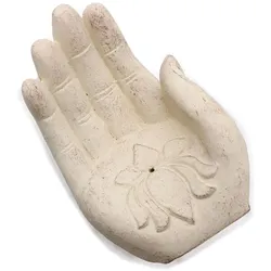 Hand Incense Burner - Lotus (white)