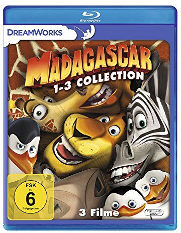 Madagascar / Madagascar 2 / Madagascar 3: Flucht durch Europa [Blu-ray] - Preis vom 09.10.2026 07:28:09 h