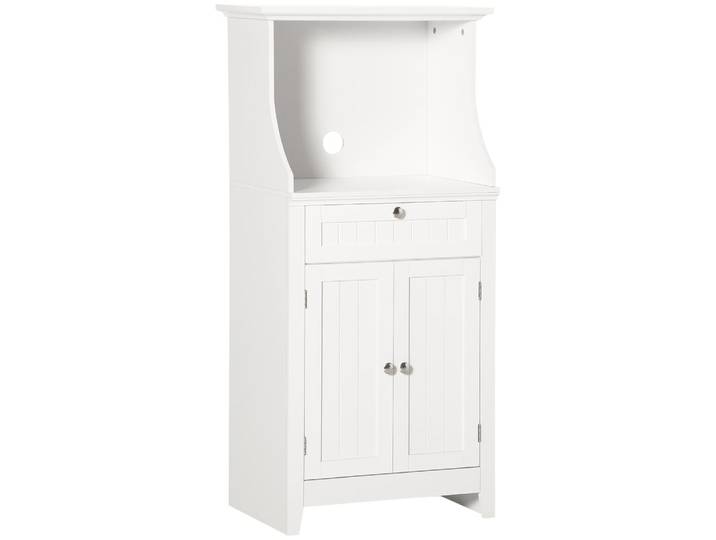 Armoire micro-ondes 2 portes mdf blanc