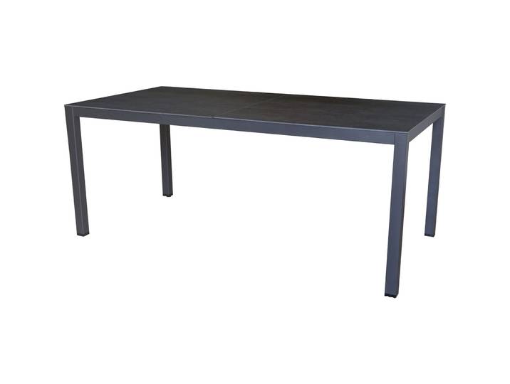 Gartentisch Hiaf grau Keramik/Edelstahl B 180 T 90 cm