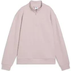 Puma Damen Freizeit / Mode Sommer GJ Sweatshirts Sweatshirts lg.Arm Da ESS ELEVATED Standard Half-Zip, Größe L in Pink Pink