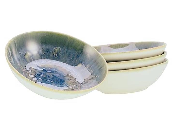 Creatable\, 21515 Série Yuki Lot de 4 bols multi-usages en grès Passe au lave-vaisselle et au micro-ondes Fabriqué au Portugal